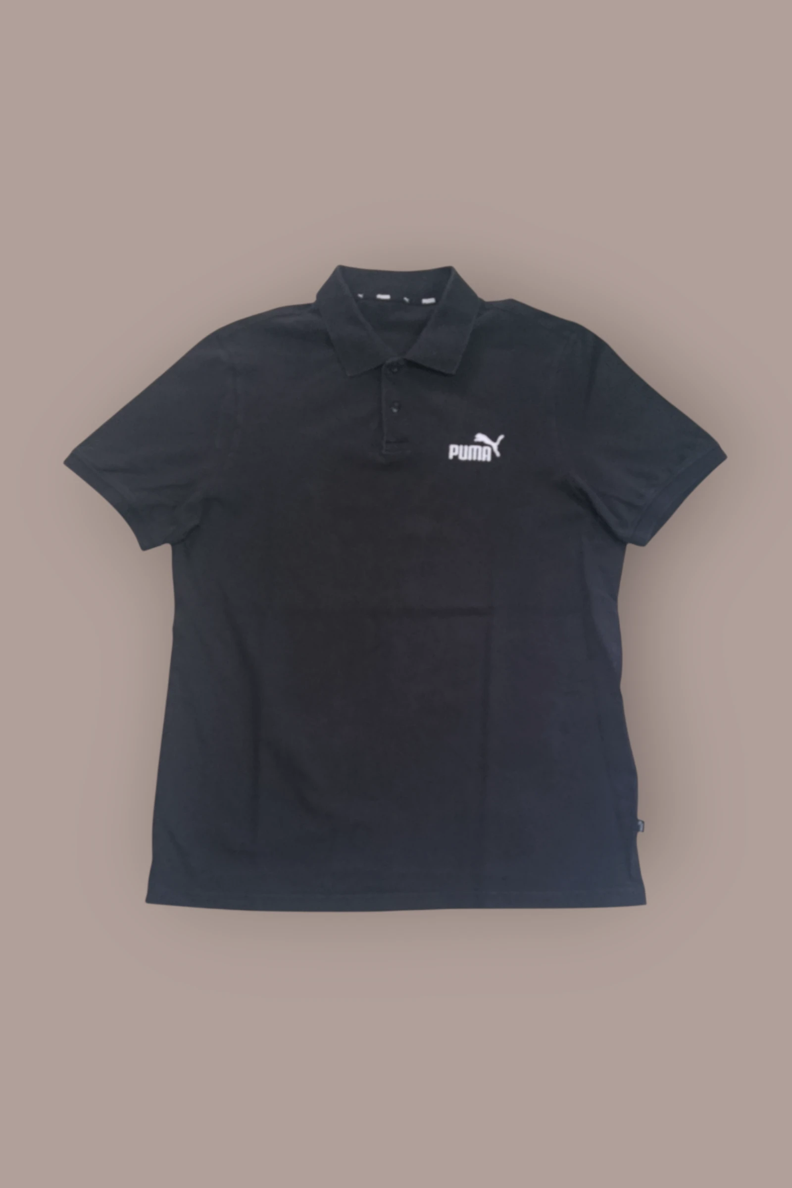 | Polo Puma Men's | Color Black | Cotton Pique | Short Sleeve Casual Logo | Talla XL |